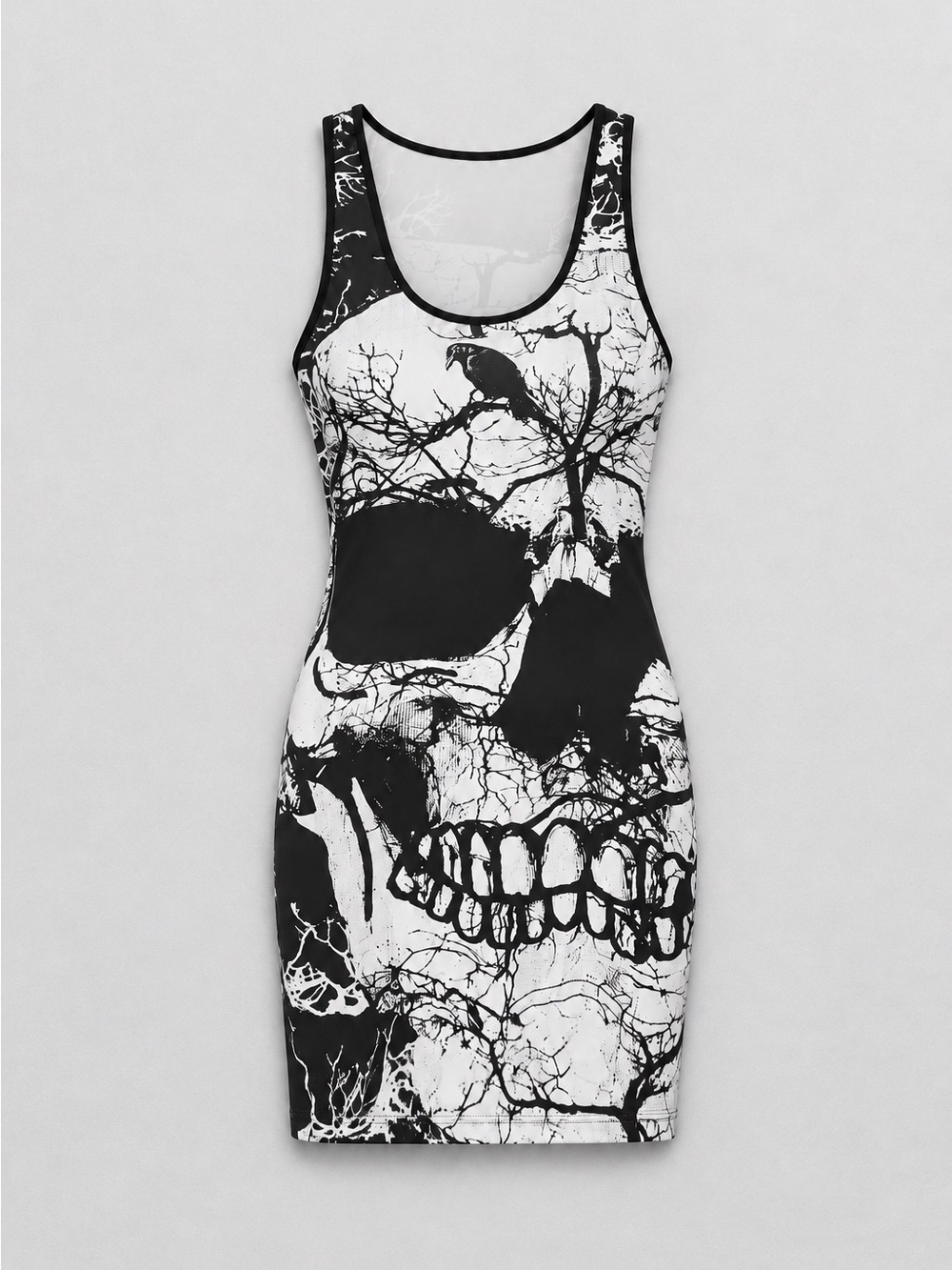 women’s body con skull dress